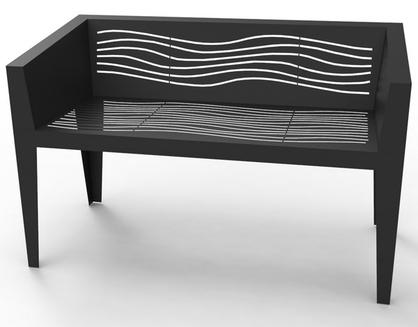banc métal découpé au laser