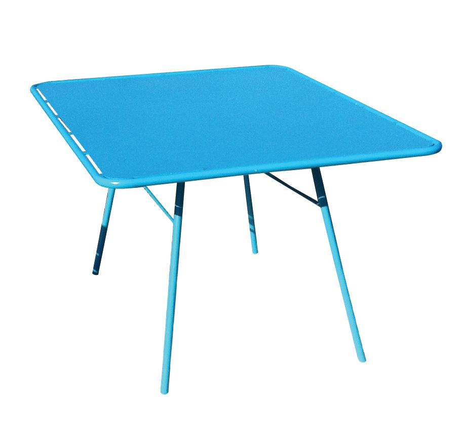 Table métal Botanique - turquoise